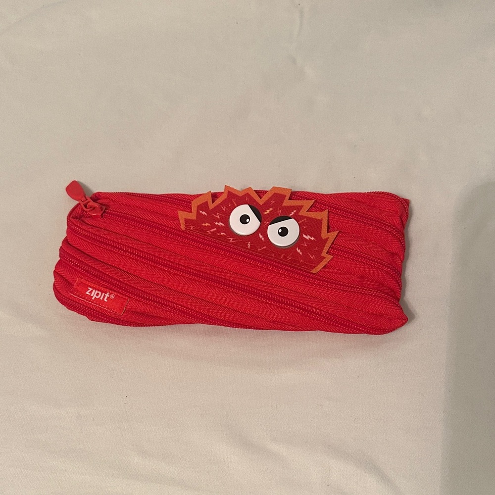 Zipit Red Monster Zipper Pencil Pouch